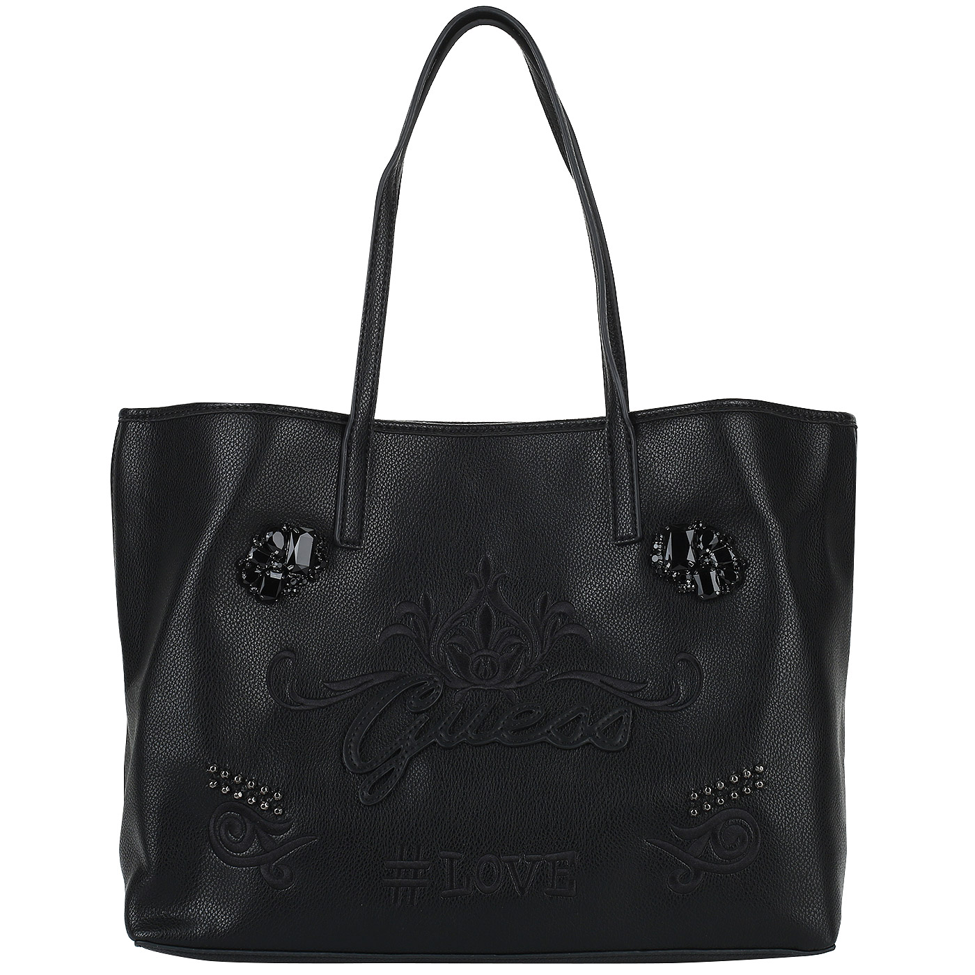 Вместительная сумка на кнопке Guess Vikky