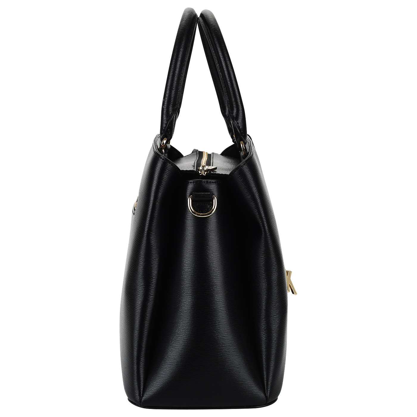 Черная кожаная сумка DKNY Paige