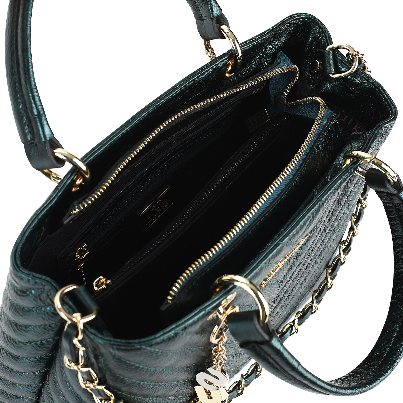 Стеганая сумка с декорированной ручкой Sara Burglar Giola Laminato