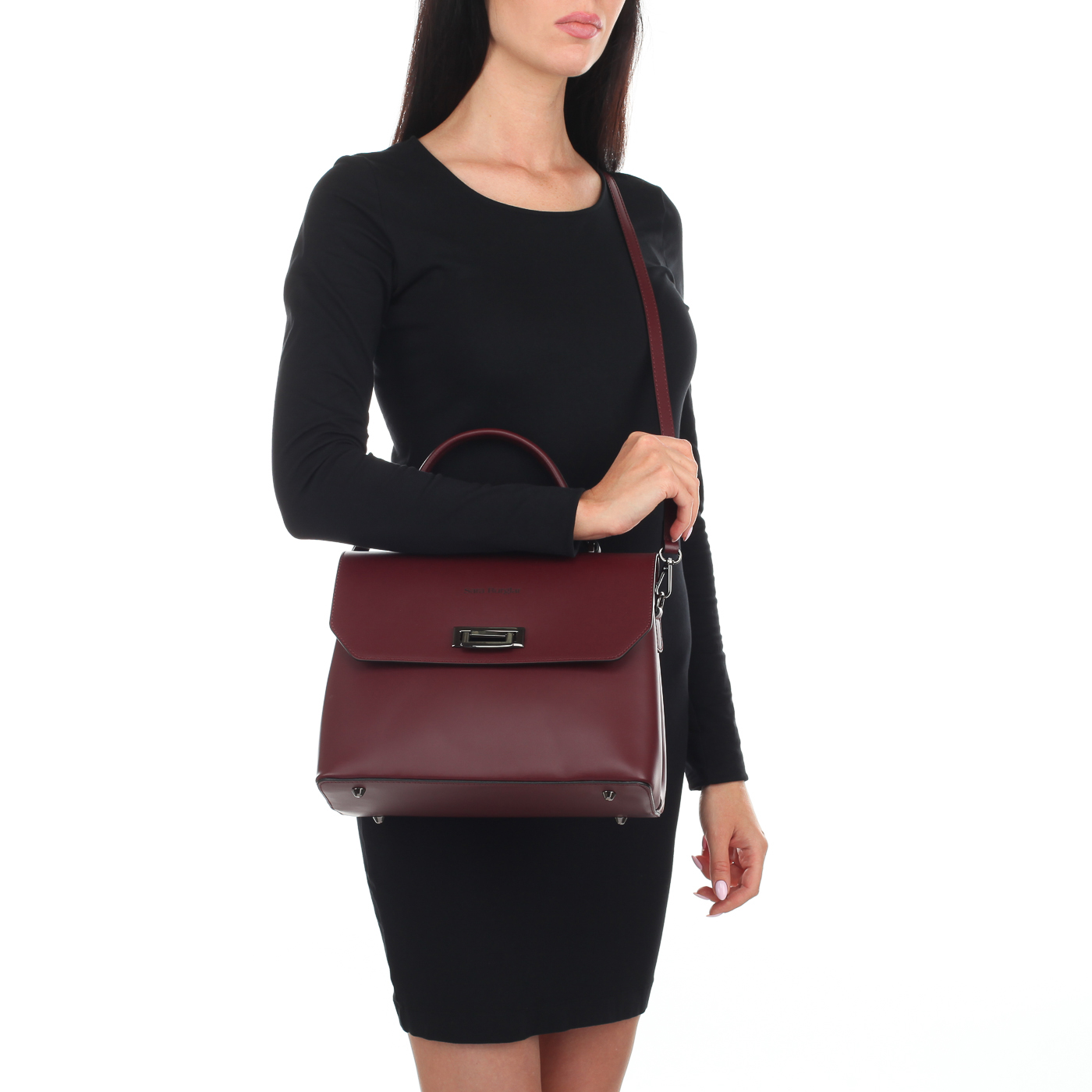 Кожаная сумка на замочке Sara Burglar Diva