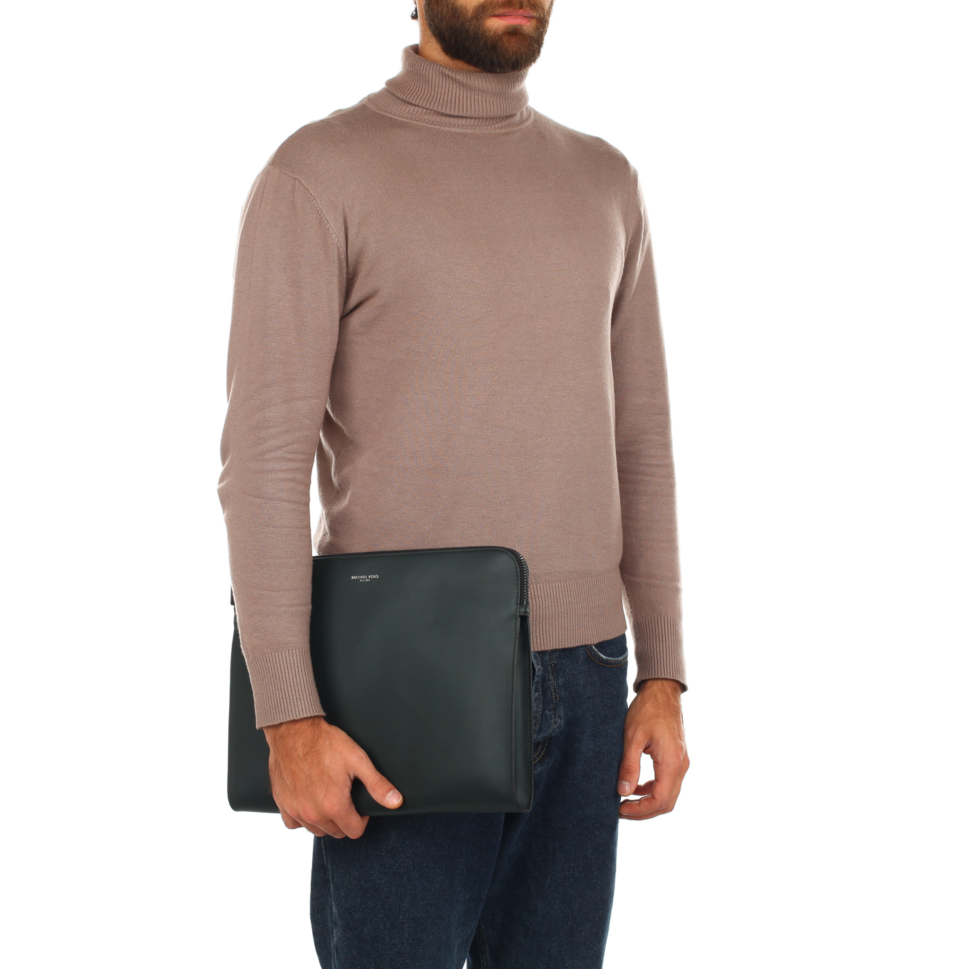 Кожаная папка на молнии Michael Kors Men Henry