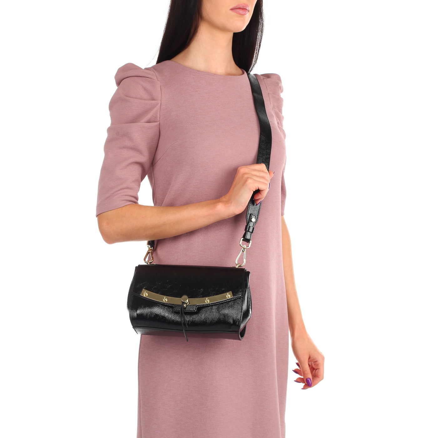 Кожаная сумочка с декором Carlo Salvatelli Naplak