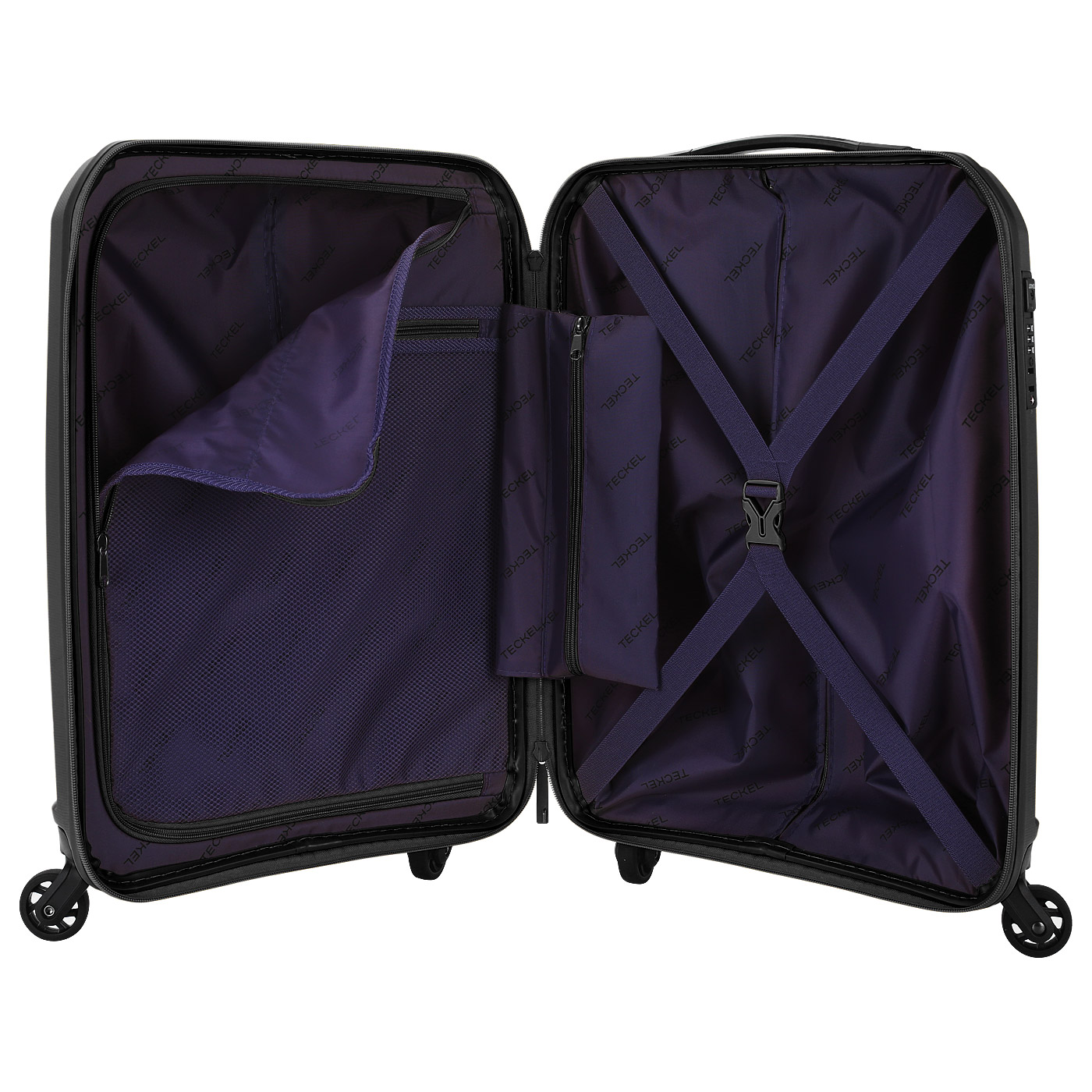 Чемодан маленький S из полипропилена с кодовым замком Teckel Avenue