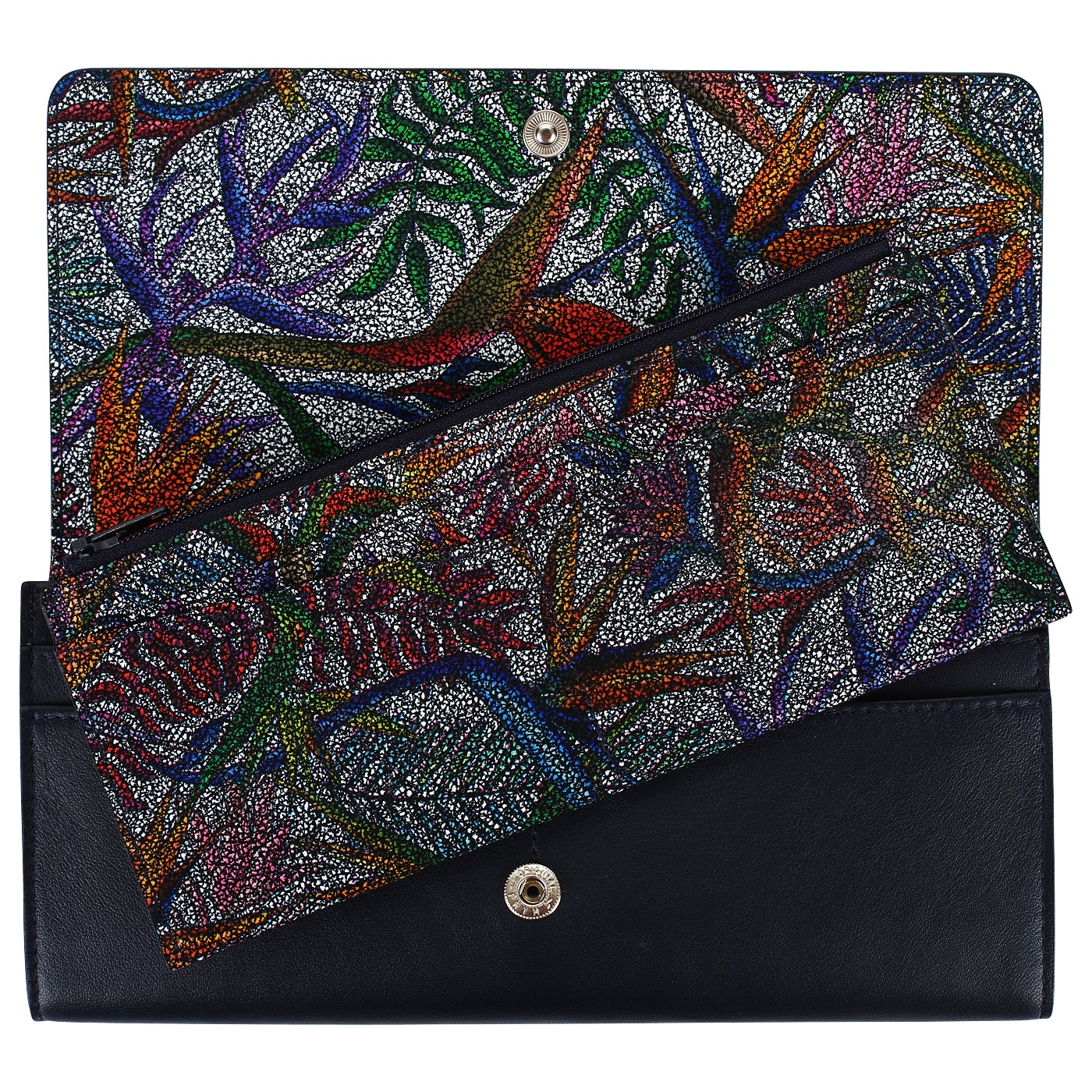 Портмоне со съемным отделением на молнии Aurelli Luna tropico