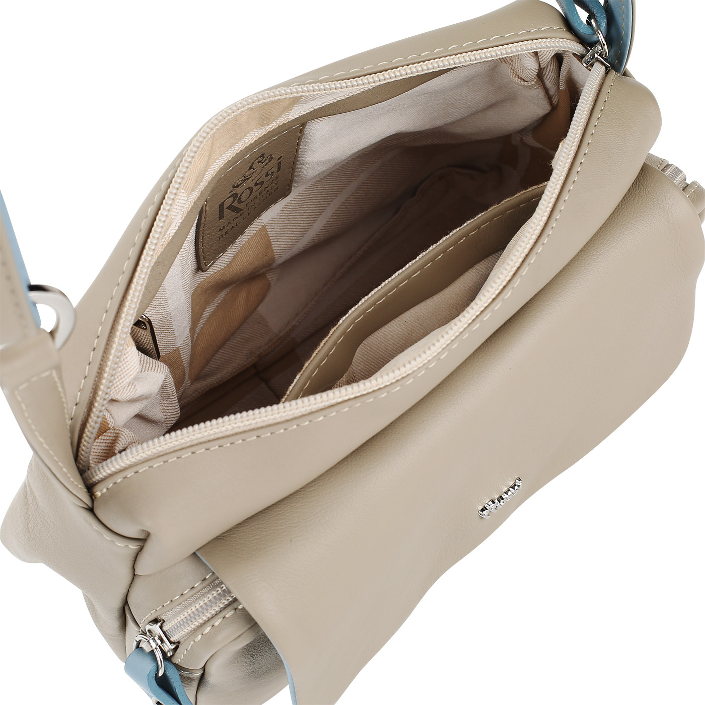 Кожаная сумочка с двумя отделами Bruno Rossi 