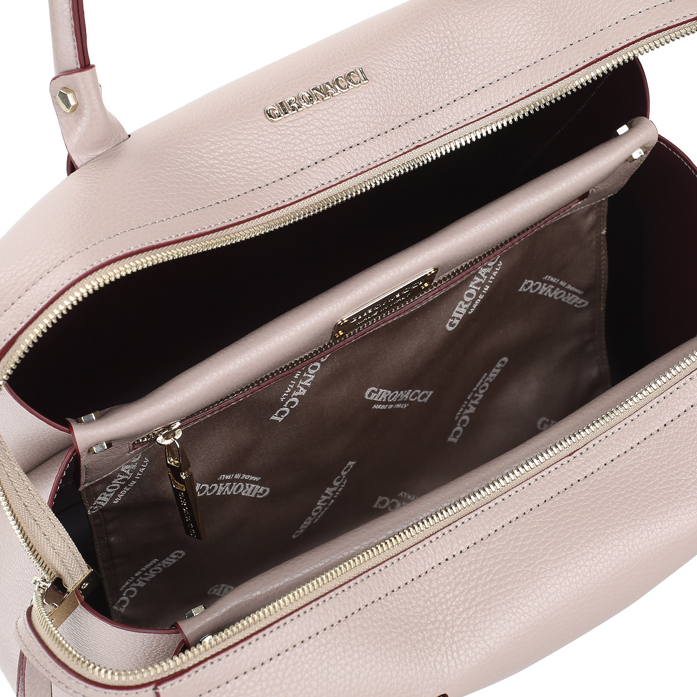 Кожаная сумка на двойной молнии Gironacci 