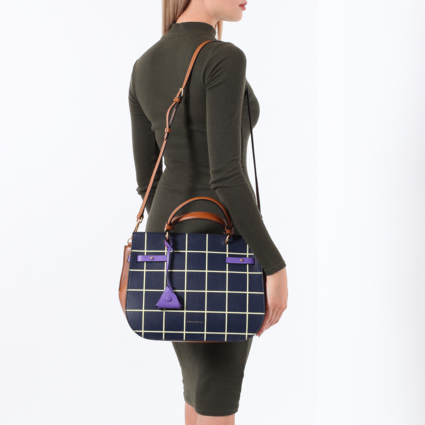 Кожаная сумка с ремешком Coccinelle Didi Tiles Print