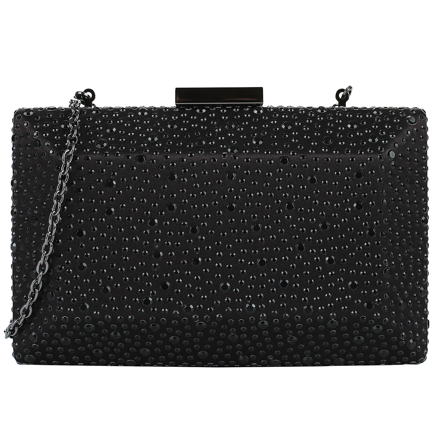 Love Moschino Черный клатч со стразами