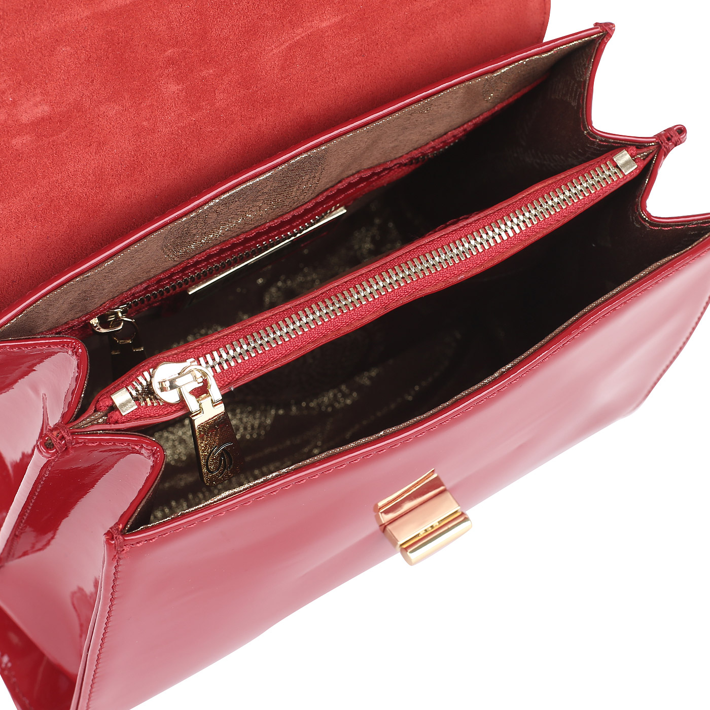 Лакированная сумка-сэтчел Gilda Tonelli Vernice Glitter