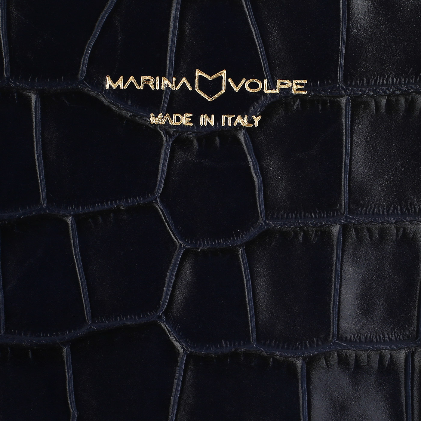 Кожаная сумка под крокодиловую кожу Marina Volpe Iris