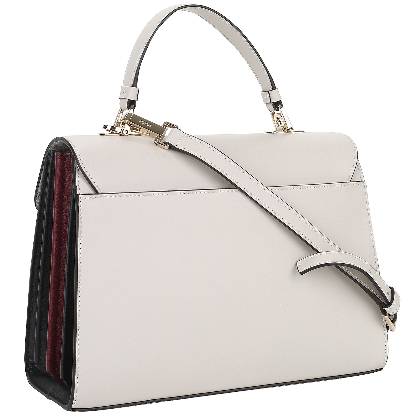 Сумка-сэтчел из гладкой кожи Furla Mughetto