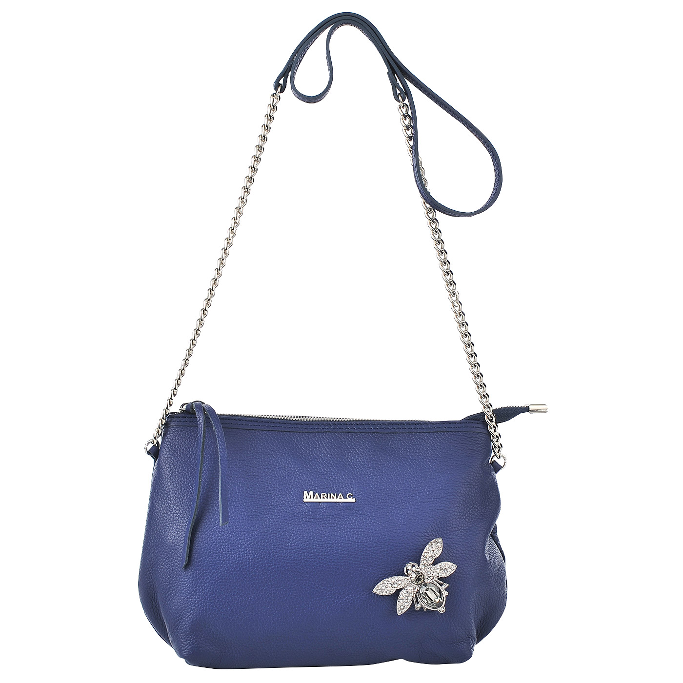 Marina Creazioni Женская кожаная сумка через плечо