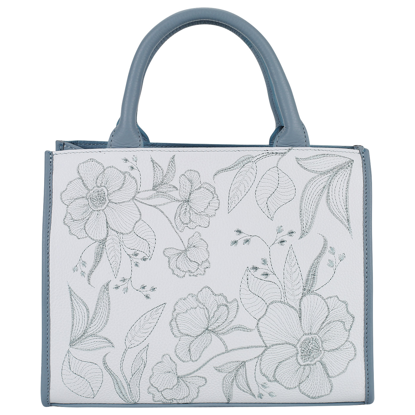 Marina Creazioni Кожаная сумка с вышивкой