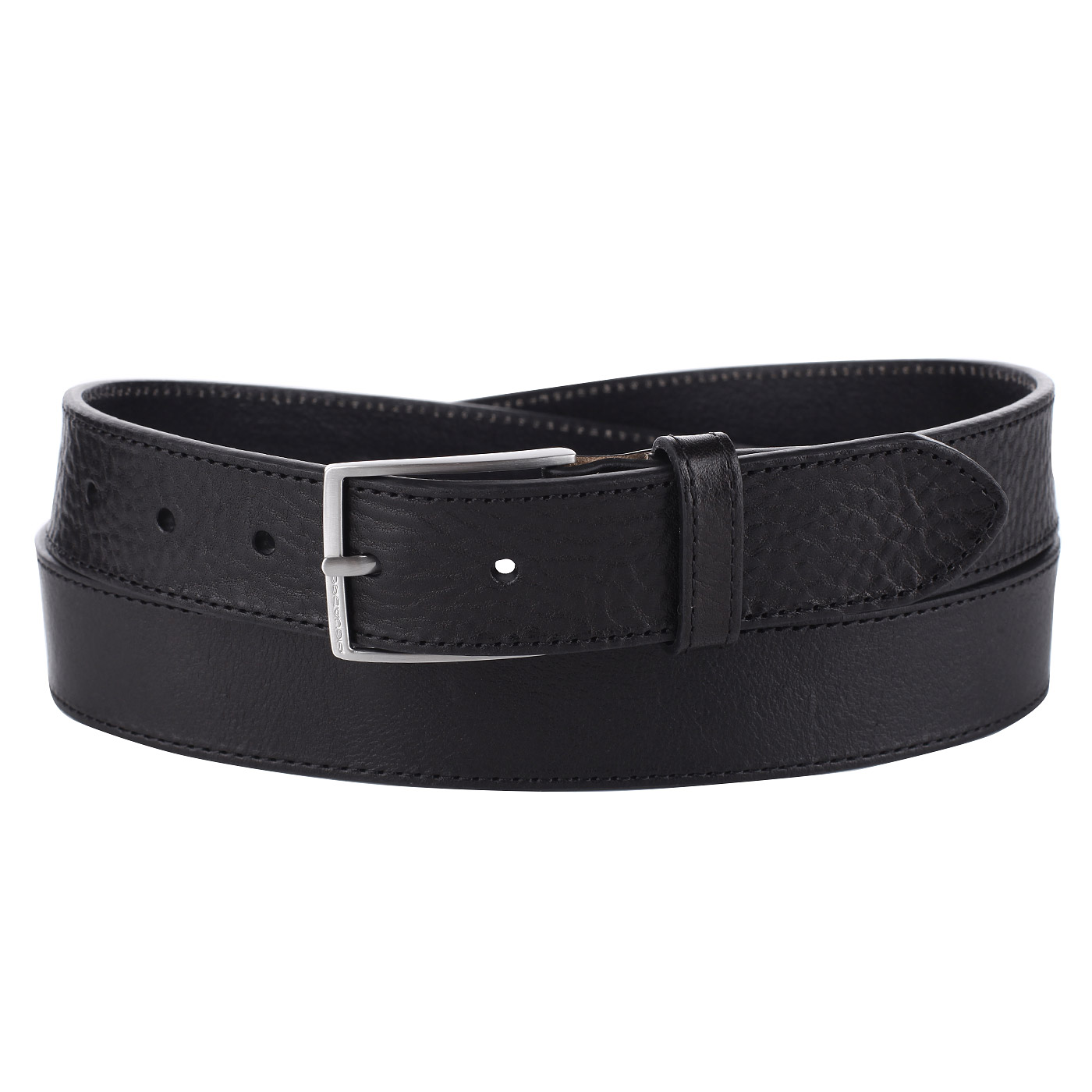 Piquadro Черный кожаный ремень