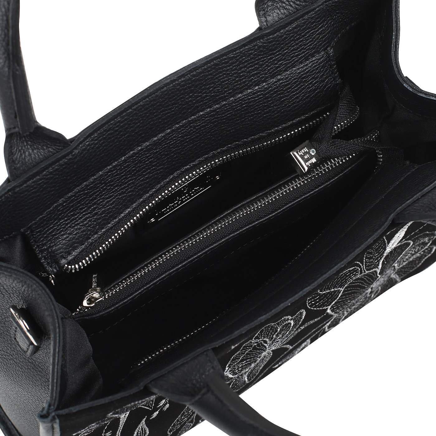 Сумка из кожи и замши с вышивкой Marina Creazioni 