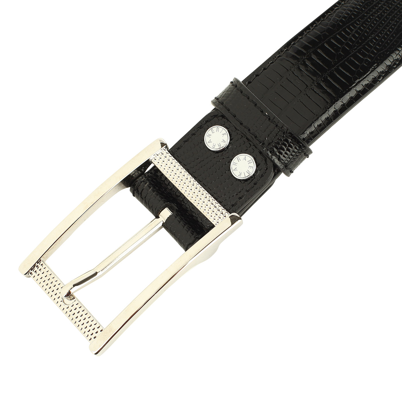 Кожный ремень с отделкой под ящера Neri Karra 