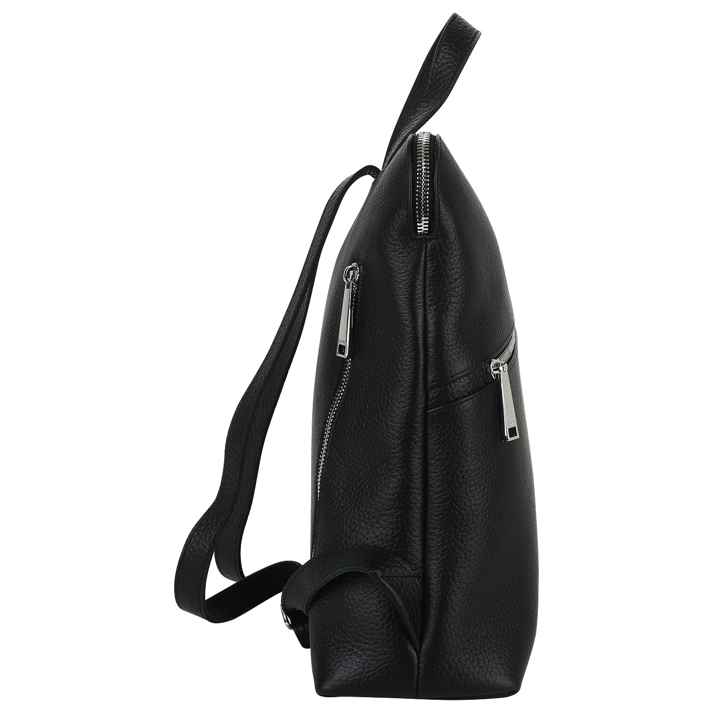 Черный кожаный рюкзак Chatte 