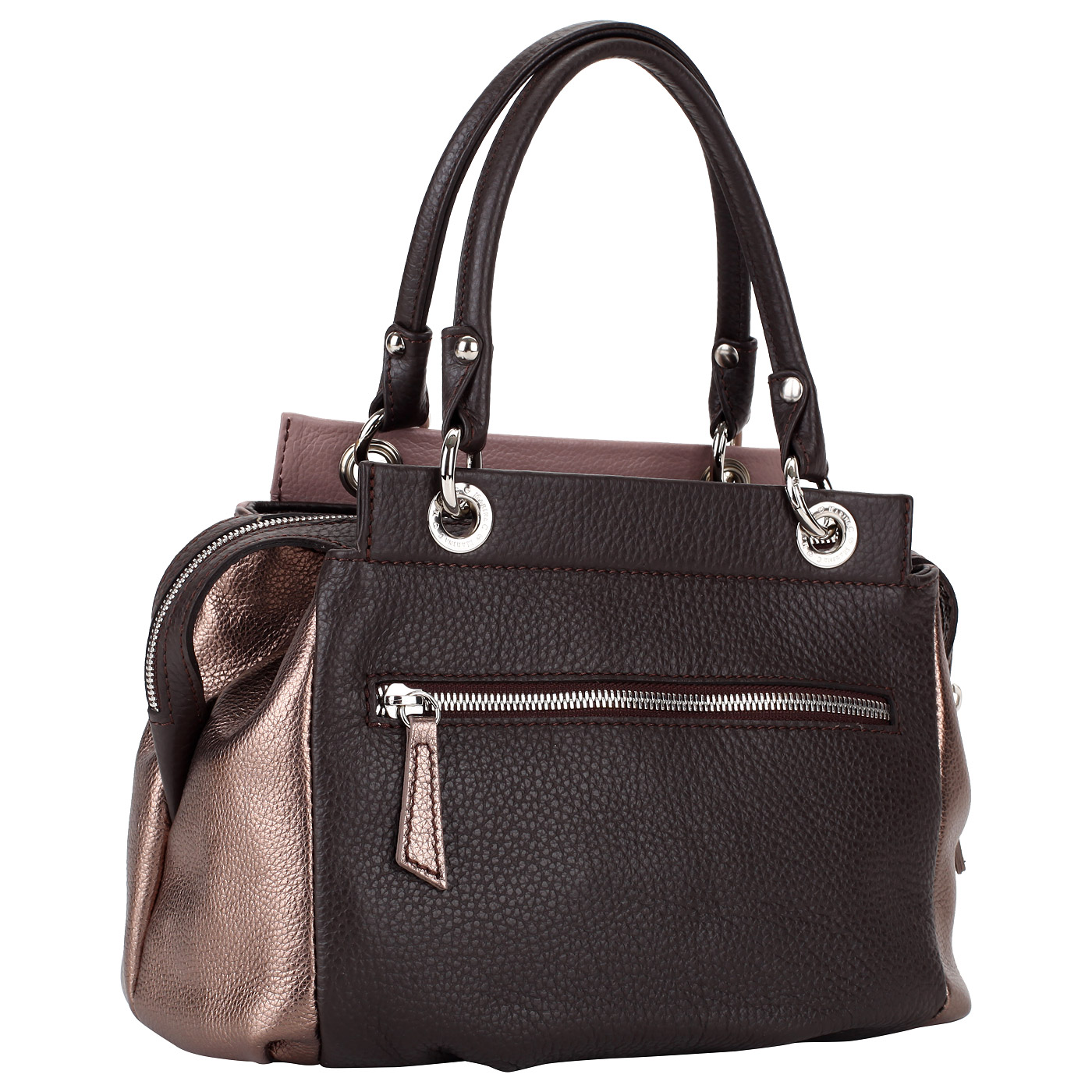 Мягкая кожаная сумка на молнии Marina Creazioni 